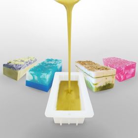 Silicone Thickened Soap Mold Handmade Soap Mold Rectangular Silicone Toast Mold Does Not Upset 1200ML Direct Sales