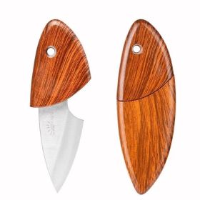 Portable Knife With Shell Wood Grain