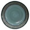 Teal Medallion 12-Piece Stoneware Dinnerware Set