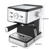 Espresso Machine 20 Bar Pump Pressure Cappuccino latte with ESE POD filter&Milk Frother Steam Wand&thermometer, 1.5L Water Tank, Stainless steel Espre