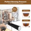 Espresso Machine 20 Bar Pump Pressure Cappuccino latte with ESE POD filter&Milk Frother Steam Wand&thermometer, 1.5L Water Tank, Stainless steel Espre