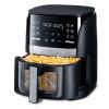 6-Qt Digital Window Air Fryer with 12 Presets & Guided Cooking Black