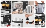 Geek Chef Espresso and Cappuccino Latte Maker 20 Bar Pump Coffee Machine Compatible with ESE POD capsules filter;  950W;  1.5L Wate