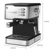 Geek Chef Espresso and Cappuccino Latte Maker 20 Bar Pump Coffee Machine Compatible with ESE POD capsules filter;  950W;  1.5L Wate