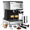 Geek Chef Espresso and Cappuccino Latte Maker 20 Bar Pump Coffee Machine Compatible with ESE POD capsules filter;  950W;  1.5L Wate