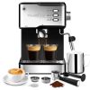 Geek Chef Espresso and Cappuccino Latte Maker 20 Bar Pump Coffee Machine Compatible with ESE POD capsules filter;  950W;  1.5L Wate