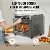 VEVOR 12-IN-1 Air Fryer Toaster Oven, 25L Convection Oven, 1700W Stainless Steel Toaster Ovens Countertop Combo with Grill, Pizza Pan, Gloves, 12 Slic