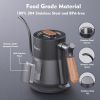 Gooseneck Electric Kettle, Pour Over Coffee Kettle & Tea Kettle, 100% Stainless Steel Inner With Leak Proof Design, 1000w Rapid Heating, Auto Shutoff