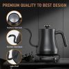 Electric Gooseneck Kettle Temperature Control & 5 Variable Presets;  Pour-Over Tea Kettle for Coffee Brewing;  Stainless Steel Inner;  1200W Rapid Hea