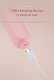 Hand-held Electric Whisk Household Baking Cake Egg White Whisk Small Straight Handle Whisk Wireless Whisk (color: Pink)