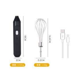 Handheld Electric Egg Beater For Home Baking Of Cakes (Option: Black Grow Head-3 Gear)