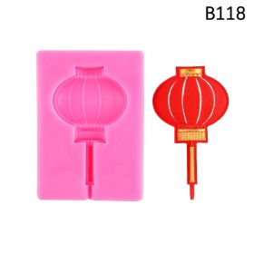 New Year Birthday Celebration Baking Cake Dessert Table Decoration Silicone Mold (Option: B118 Pink)