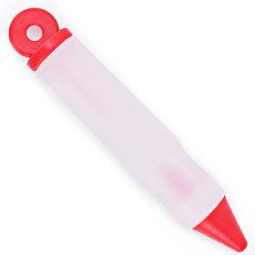 Food Writing Decorating Pen, Nozzle Tool Squeeze Cream Chocolate Cupcakes Piping Icing Cake Dessert Pen Baking Gun (color: Red)