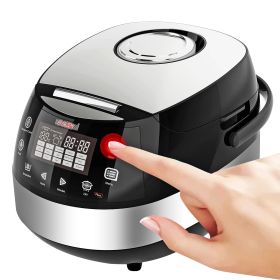 5 Core Asian Rice Cooker ‚Ä¢ Large Rice Maker ‚Ä¢ w 15 Preset ‚Ä¢ Large Touch Screen ‚Ä¢ Nonstick Inner Pot ‚Ä¢ 21 Cups Capacity - RC 0502 (color: Silver Black)